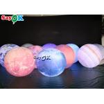 LED Huge Hanging Inflatable Lighting Decoration Eight Planets PVC Material