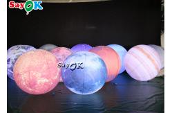 China LED Huge Hanging Inflatable Lighting Decoration Eight Planets PVC Material supplier
