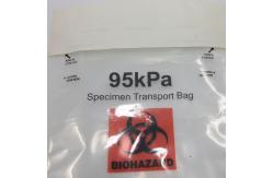 China Environmentally Friendly Plastic Zip Lock Biohazard Specimen Transport Bag / Waste Bag supplier