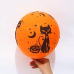 Custom Ghost Printing Halloween Balloons Round Shape White Color 12inch for sale