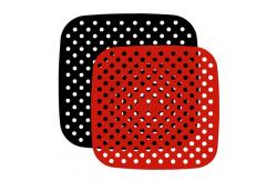 China Reusable Square Silicone Air Fryer Mat Non Stick 21cm supplier