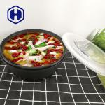 1100ml  Fruit Lunch Fried Chicken Plastic Salad Bowl With Lid Custom Printing for sale
