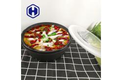 China 1100ml  Fruit Lunch Fried Chicken Plastic Salad Bowl With Lid Custom Printing supplier