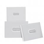 Custom Silver Foil Stamped Logo Clothing Cosmetic Packaging Boxes Credit Card Gift Packaging Boxes for sale