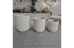 China Blue and Yellow Round Fiber Clay Planter with Frost Resistance supplier