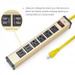 Multi Outlet Desktop Power Strip With USB , Slim Power Bar With USB Charger