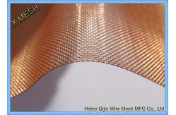 China Pure Copper Metal Wire Mesh Sheets Square Hole Bending Selvage For Shielding supplier