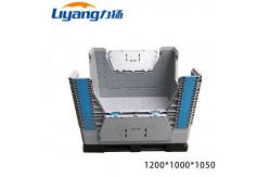 China Warehouse Industrial Large HDPE Euro Collapsible Plastic Pallet Box Stackable supplier