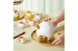 China Water Tea Brewing With Heat Resistant  Ceramic Tea Pot Set supplier