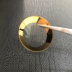 0.1-0.5mm Gold Sikprinting Round Domed Sapphire Crystal for sale