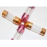 Silver ISO9001 Clear Pill Bottles With Aluminum Bullet Cap