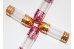 China Silver ISO9001 Clear Pill Bottles With Aluminum Bullet Cap supplier