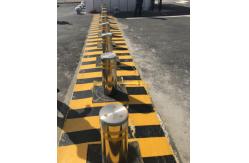 China Stainless Steel Bollards Hydraulic Road Blocker Variable Frequency Controller With LED Light supplier