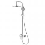 Polished Hand Shower Mixer Set H1050mm With Slide Bar Brass Chrome for sale