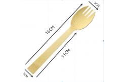 China 16cm Disposable Bamboo Cutlery Biodegradable Sporks Bulk For Cake Salad supplier