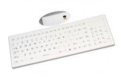 China Logo Customized Waterproof Silicone Keyboard With Wireless USB Receiver And Number Pad supplier