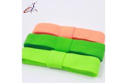 China Wide 20mm Foldable Elastic Webbing Band Orange Bias Binding Tape supplier