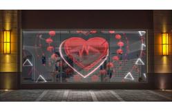 China Hanging Install P6 Transparent LED Display Screen 240mm×1000mm With Module supplier