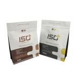 Flat Bottom Protein Powder Packaging Bags Square Shape Coffee Pouches for sale