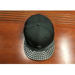High quality customized flat brim metal rivet shose buckle 6panel snapback hats caps