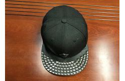 China High quality customized flat brim metal rivet shose buckle 6panel snapback hats caps supplier