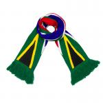 Custom design double layer knit jacquard acrylic scarfs South Africa souvenir gift winter fan scarf for sale