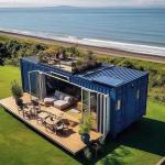 Detachable Container House With Steel Structure And Rock Wool Sandwich Panel For Bending Steel Plate for sale