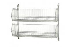 China Stackable Wire Grid Baskets , Chrome Plate Wall Mount Wire Mesh Basket supplier