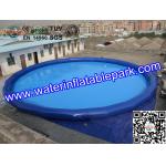 Bule 10m Inflatable Water Pool , Round Inflatable Pool For Water Park for sale