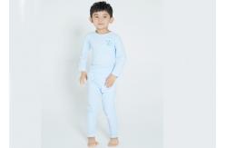China 2 Pieces Boys Pajama Set , Boys Sleepwear Sets 100% Cotton Interlock Piece Dye supplier