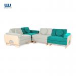 3 Piece Kids Sectional Sofa Modular Play Couch High Density Foam