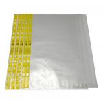 Polyethylene A4 A3 Esd Document Wallet 11 Holes File Wallet Soft Yellow Edges for sale