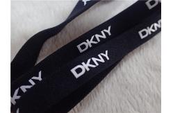 China Black Underwear Elastic Band With Printing White Silicone Logo Environmental Protection supplier