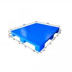 Single Side 1200x1000 Euro Plastic Pallet 4 Way Entry Blue Custom for sale