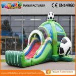 Customized Size Combo Jumper Soccer Inflatable Bouncy Slide With Logo Printing for sale