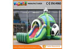 China Customized Size Combo Jumper Soccer Inflatable Bouncy Slide With Logo Printing supplier