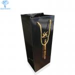 Spot UV Kraft Paper Christmas Wine Bottle Bags 26cm×17cm×8cm for sale