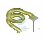 Fiberglass Lake Water Park Equipment Private Pool Slide For All Ages - Gold for sale