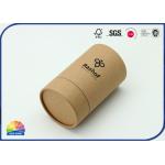 1c UV Print Cylinder Kraft Paper Cardboard Tube Boxes Smooth Cut for sale