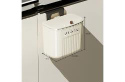 China Large Capacity Slit Wall Mounted Toilet Wall Mounted Plastic Trash Can with Lid supplier