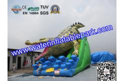 China Commercial Crocodile Inflatable Slide , Inflatable Water Slide For Rental supplier