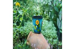 China Metal Flower Pots Garden Ornaments Round Shape Planters For Home supplier