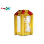 Inflatable Cash Cube Booth Money Grab Machine With Air Blowers For Advertising for sale