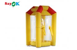 China Inflatable Cash Cube Booth Money Grab Machine With Air Blowers For Advertising supplier