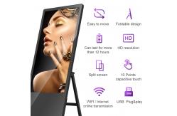China 12 Hours Duty Time Portable LCD Digital Signage With 60Ah Battery supplier