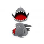Mechanical Wash Felted Wool Cat House Shark Pattern With Detachable Mat