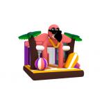 OEM Outdoor Bounce House Combo Flamingo Cartoon Theme Inflatable Bouncer With Slide
