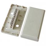 White Cable Distribution Box 10 Pairs LSA Module Indoor Telephone Distribution Box for sale