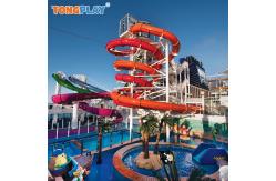 China Double Curve Water Slide Plastic Fiberglass Action Park Water Slide supplier