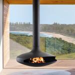 Custom Mid Century Modern Hanging Fireplace Create Space